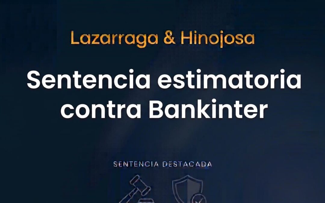 Sentencia estimatoria contra Bankinter