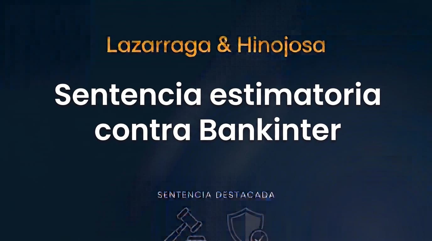 Sentencia estimatoria contra Bankinter