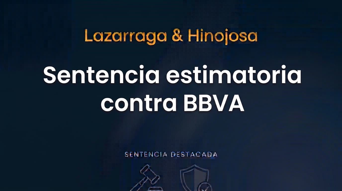 Sentencia estimatoria contra BBVA