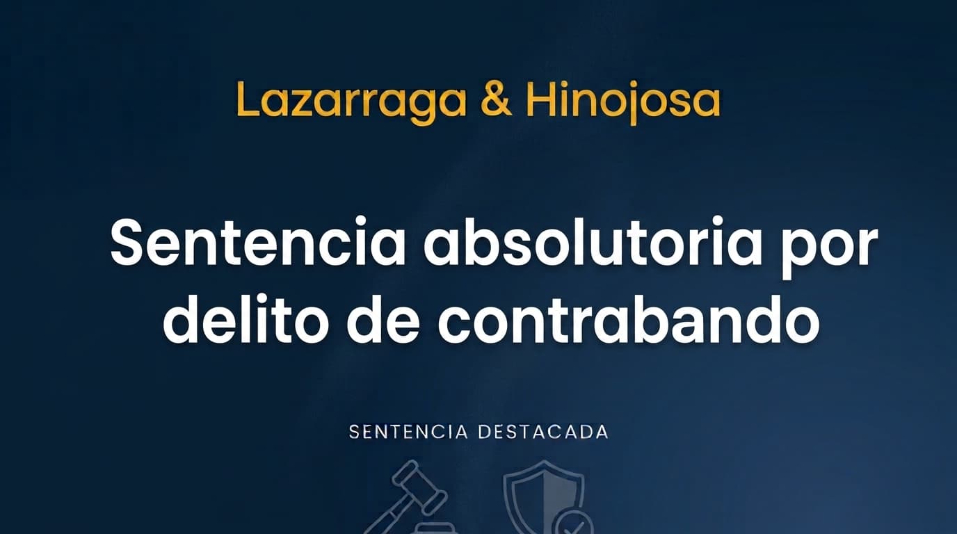 Sentencia absolutoria por delito de contrabando